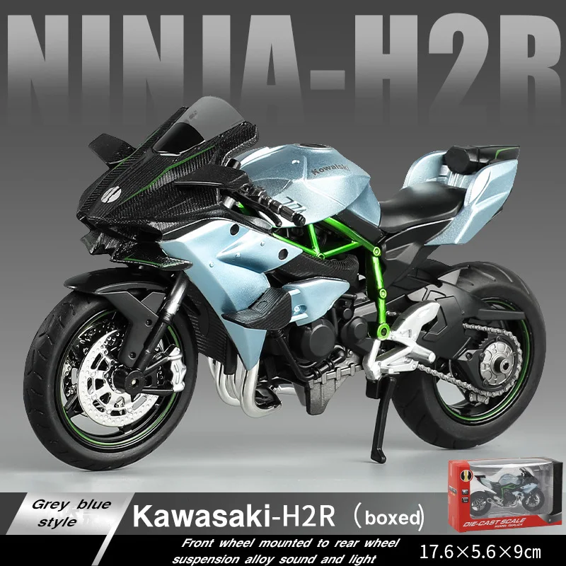 Simulation 1:12 Kawasaki h2 BMW Alloy Motorcycle Ninja Locomotive Model Boy Children's Toy Gift E car  rc cars for adults