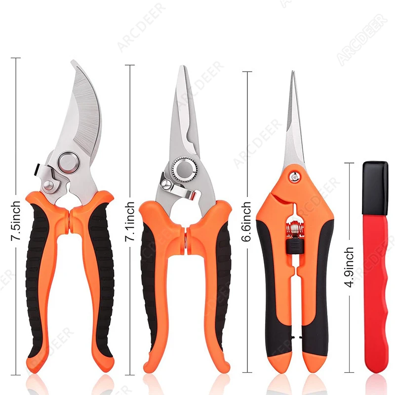 مقصات تشذيب الحدائق، شفرات من الفولاذ المقاوم للصدأ، مقصات تشذيب شديدة التحمل للحديقة، قادين الأشجار، مقصات يدوية