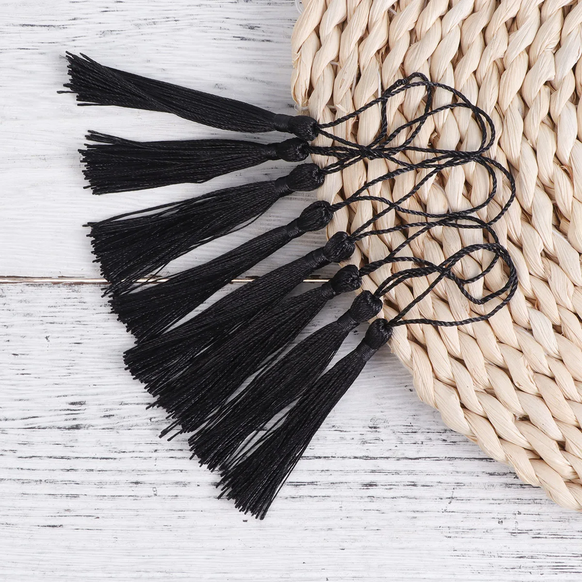 

20pcs Black Diy Tassels For Jewelry Making Earring Bracelet Bookmark Keychain Home Decor Apparel Craft Supplies Handicraft