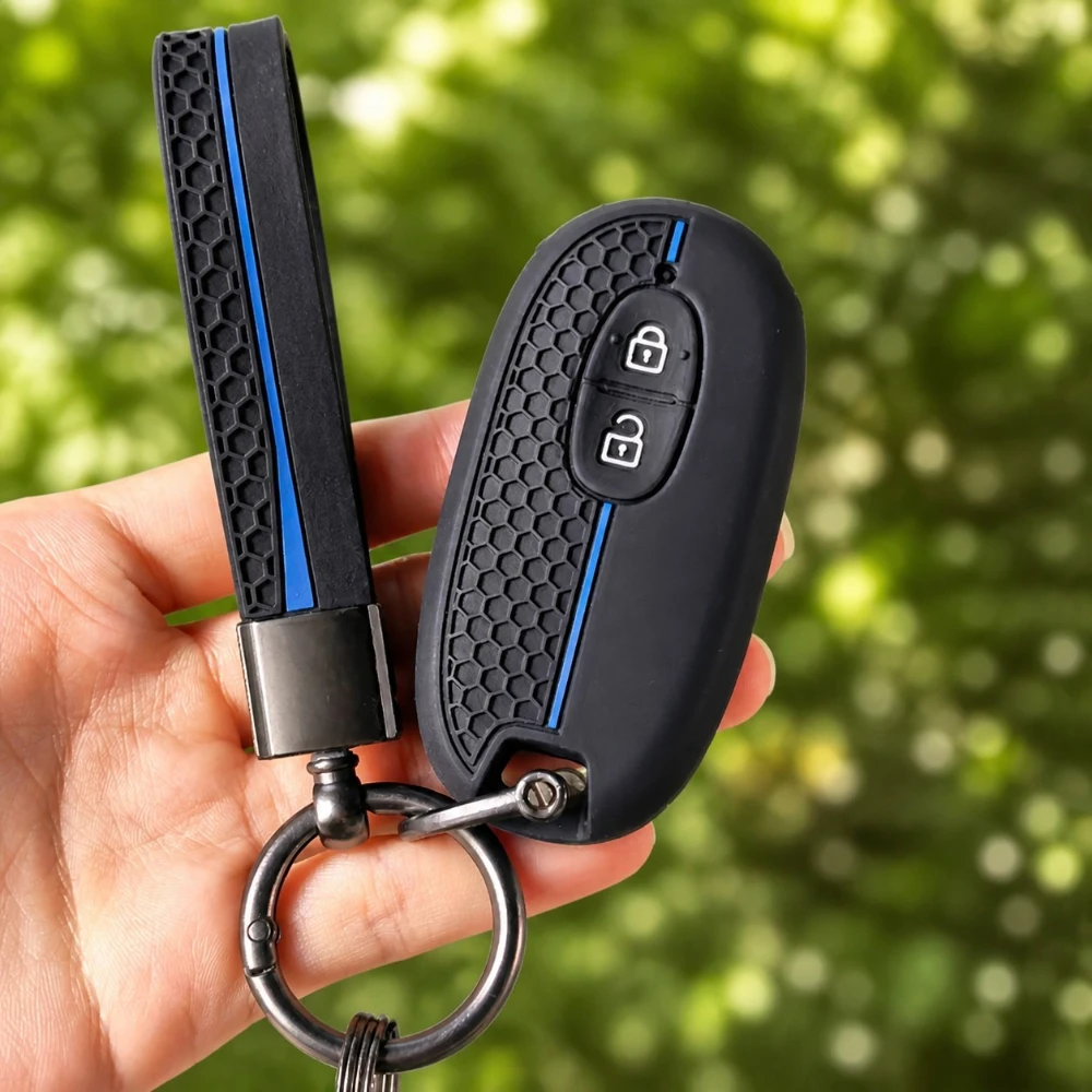 Keychain Car Remote Key Case Cover Shell For Suzuki Wagon R Every Hustler Palette Solio Alto Lapin Spacia Key Fob Protector Case