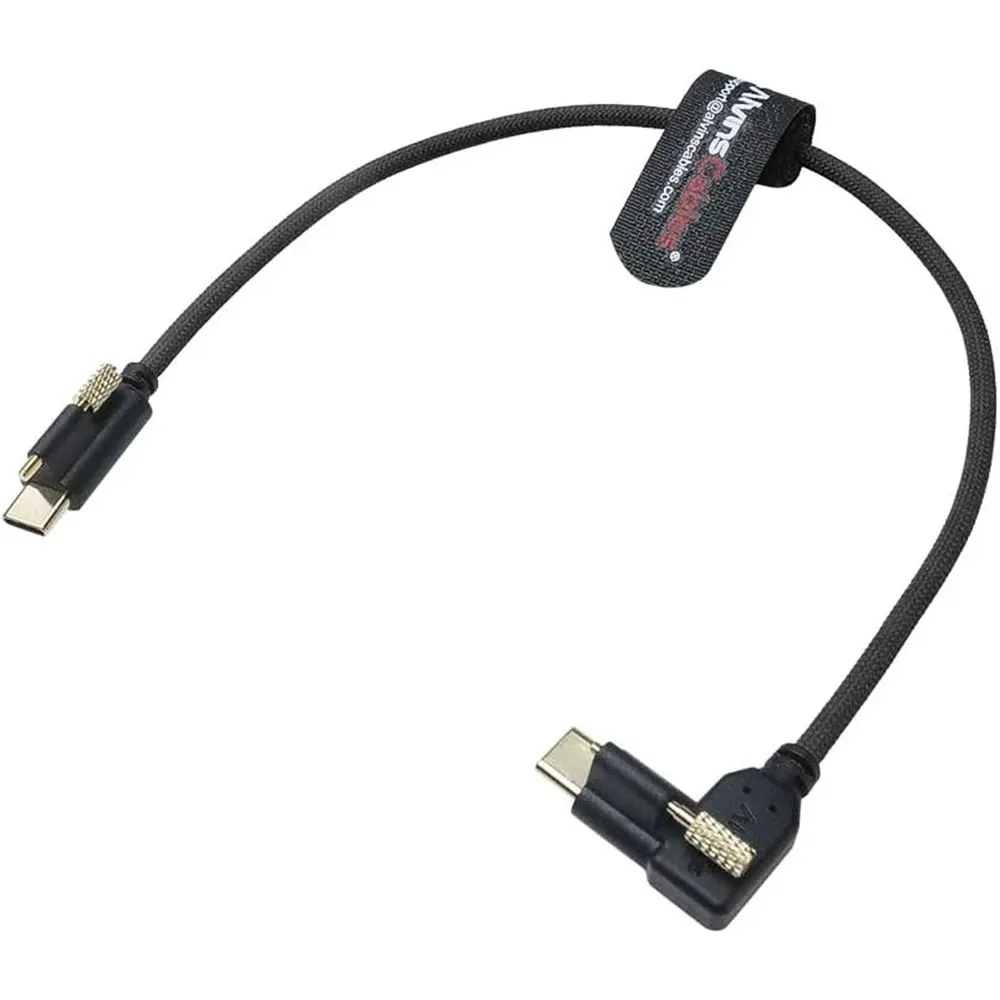 Alvin's Cables Ultra-Flexible Locking USB-C to USB-C Data-Transfer Cable for Blackmagic Pyxis Monitor, URSA Cine EVF, USB-C 3.2