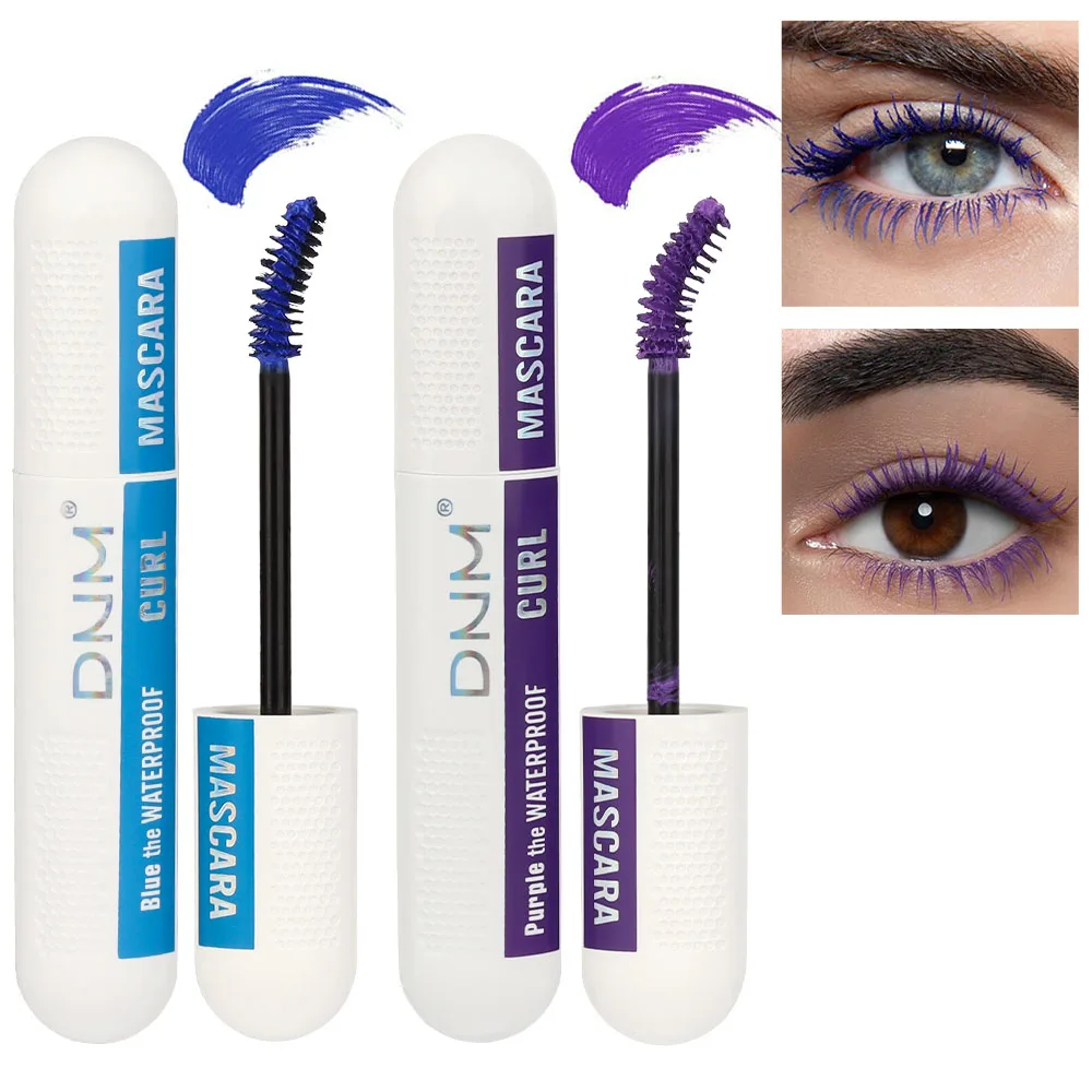 3D Mascara Lengthening Black White Purple Lash Eyelash Extension Eye Lashes Brush Beauty Makeup Long-wearing Blue Color Mascara