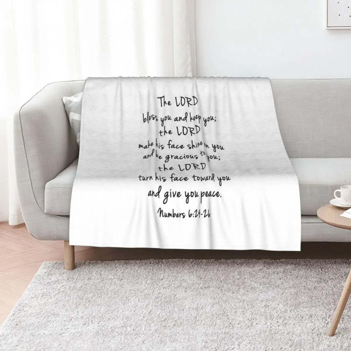 The Lord Bless You and Keep You Throw Blanket Long Lasting Soft Plush Blanket for Daily Use