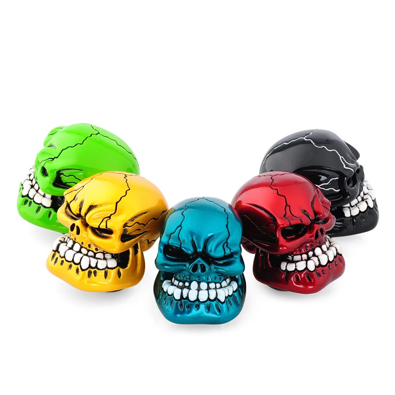 Car refitting General personalized gear head automatic manual gear creative skull head small tooth ghost gear head shift knob