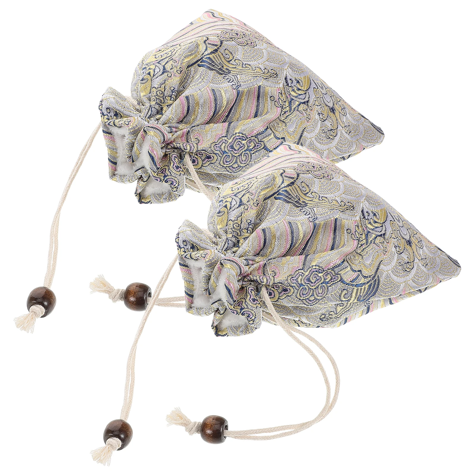 

2 Pcs Bag Cloth Drawstring Bags Pouches Small Pouch Coin Travel Velvet Storage Pouches For Women Gifts