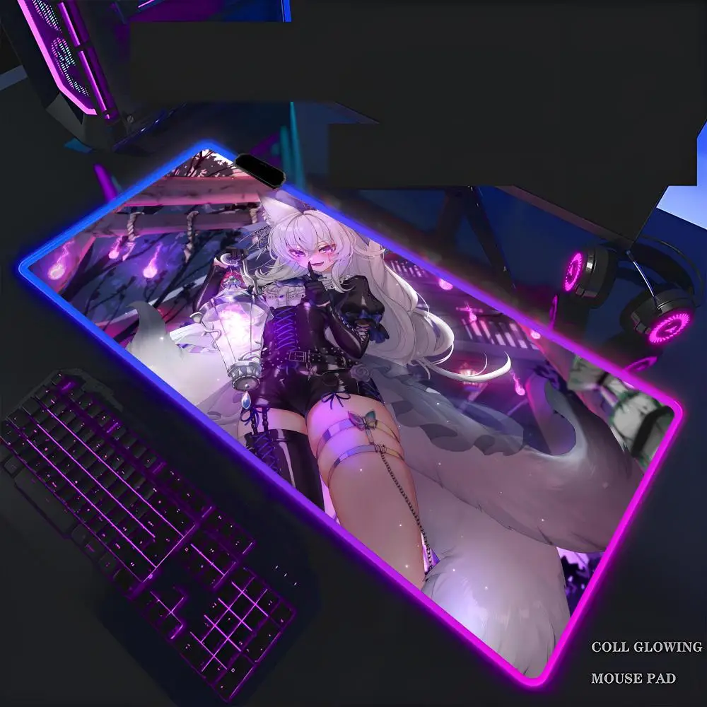 

U-Unzen A-Azur L-Lane G-Game Anime Mouse Pad Mousepad Rgb Mouse Pad Gaming Backlight Pc Accessories Gamer Keyboard Backlit Mat Desk Protector Mats Xxl 90x40cm Large Anime