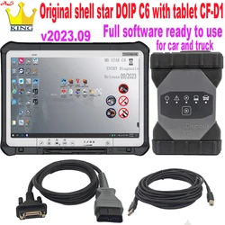 Original case MB Star C6 DOIP wifi Multiplexer VCI 2023 SSD software laptop CF-D1 I5 for benz car and truck CAN BUS ready to use