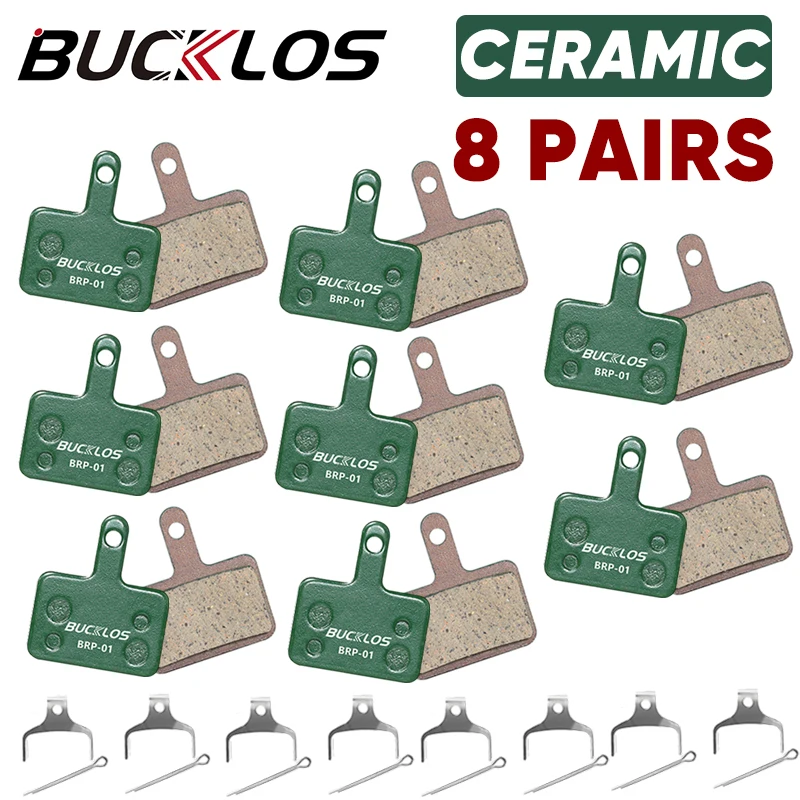BUCKLOS Keramik Hydraulische Scheibenbremsbeläge für SHIMANO B01S B05S 1/2/4/6/8/10 Paar MTB Bremsbeläge Verschleißfeste Scheibenbremsbeläge