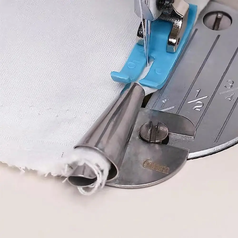 3mm-10mm Sewing Rolled Hemmer Puller Stainless Steel Old Sewing Machine Presser Hemming Foot DIY Crafts Sewing Tools Accessories