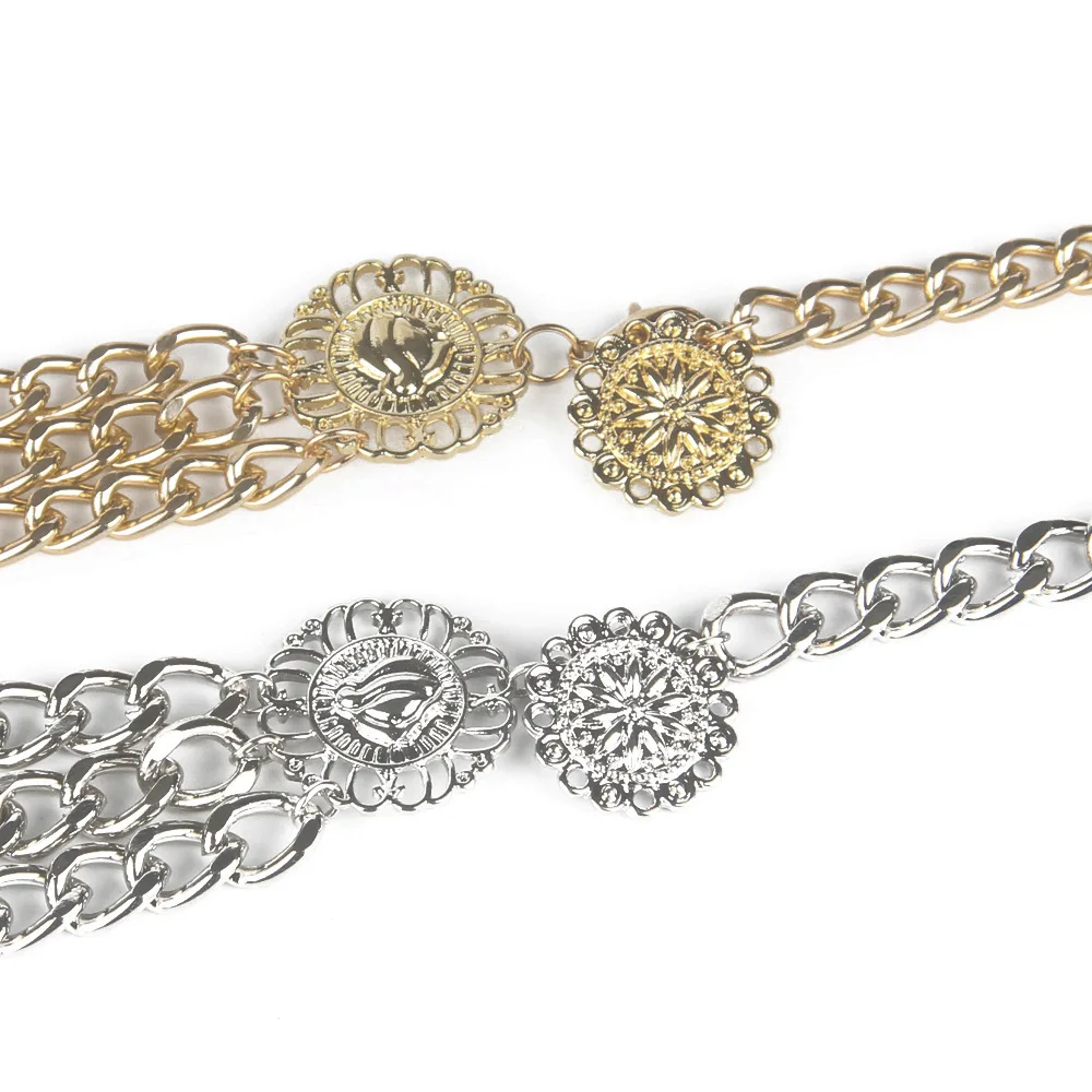 سلسلة خصر معدنية لليوغا متعددة الاستخدامات وبسيطة وذات طابع شخصي، منتج جديد عبر الحدود، إكسسوار للنساء متعدد الحلقات وقابل لل...