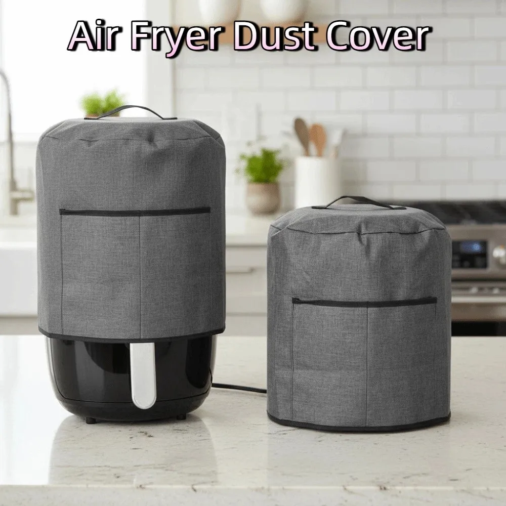 

Oxford Cloth Air Fryer Dust Cover Oil-resistant with Pocket Rice Cooker Protective Cover Washable Reusable