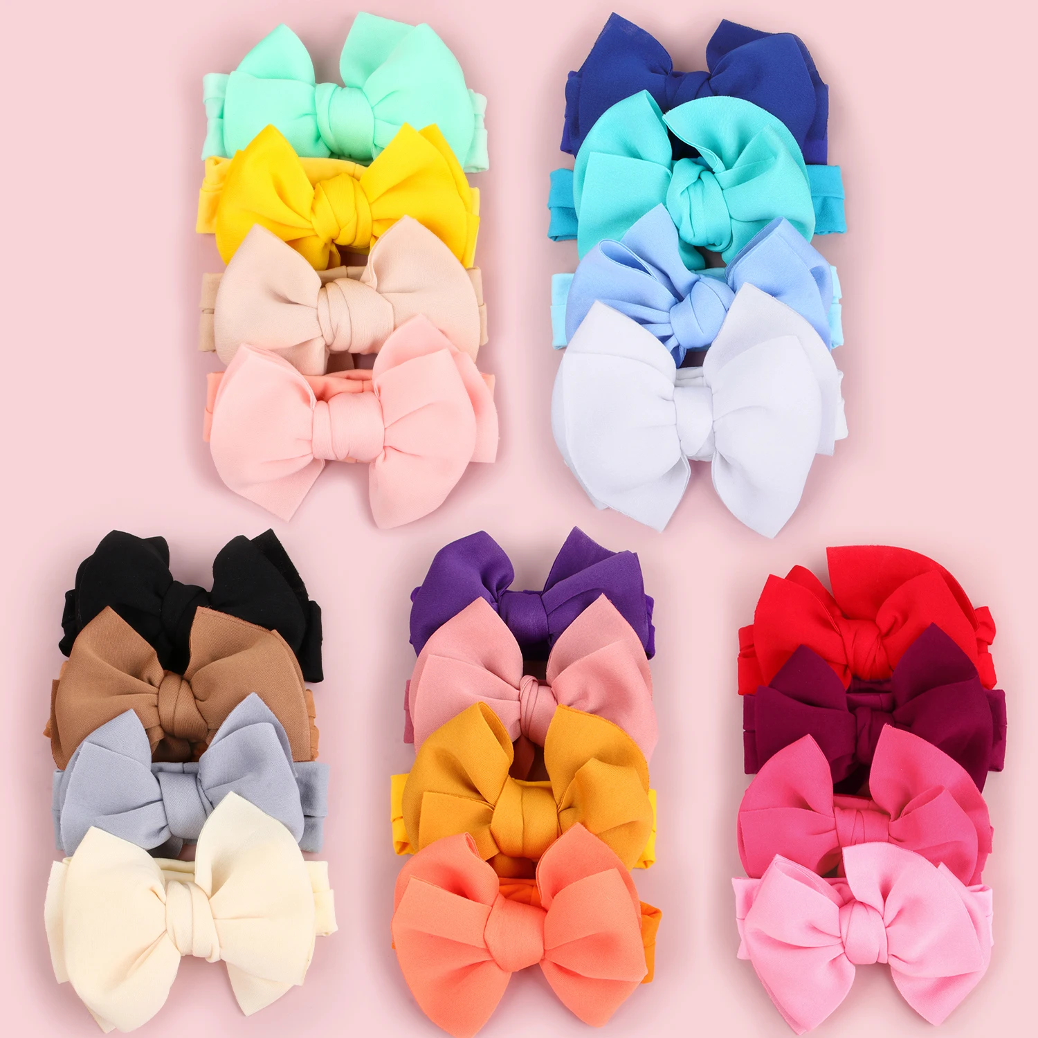 Baby Headbands Elastic Soft Newborn Hair Bows Headbands for Baby Girl Children Turban Infant Headband Hair Accessories