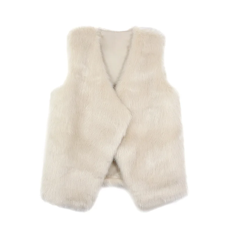 Autumn and Winter Korean Version of Celebrity Imitation Fur Fur Integrated Vest Jacket Imitation Fox Hair Artificial Fur Vest