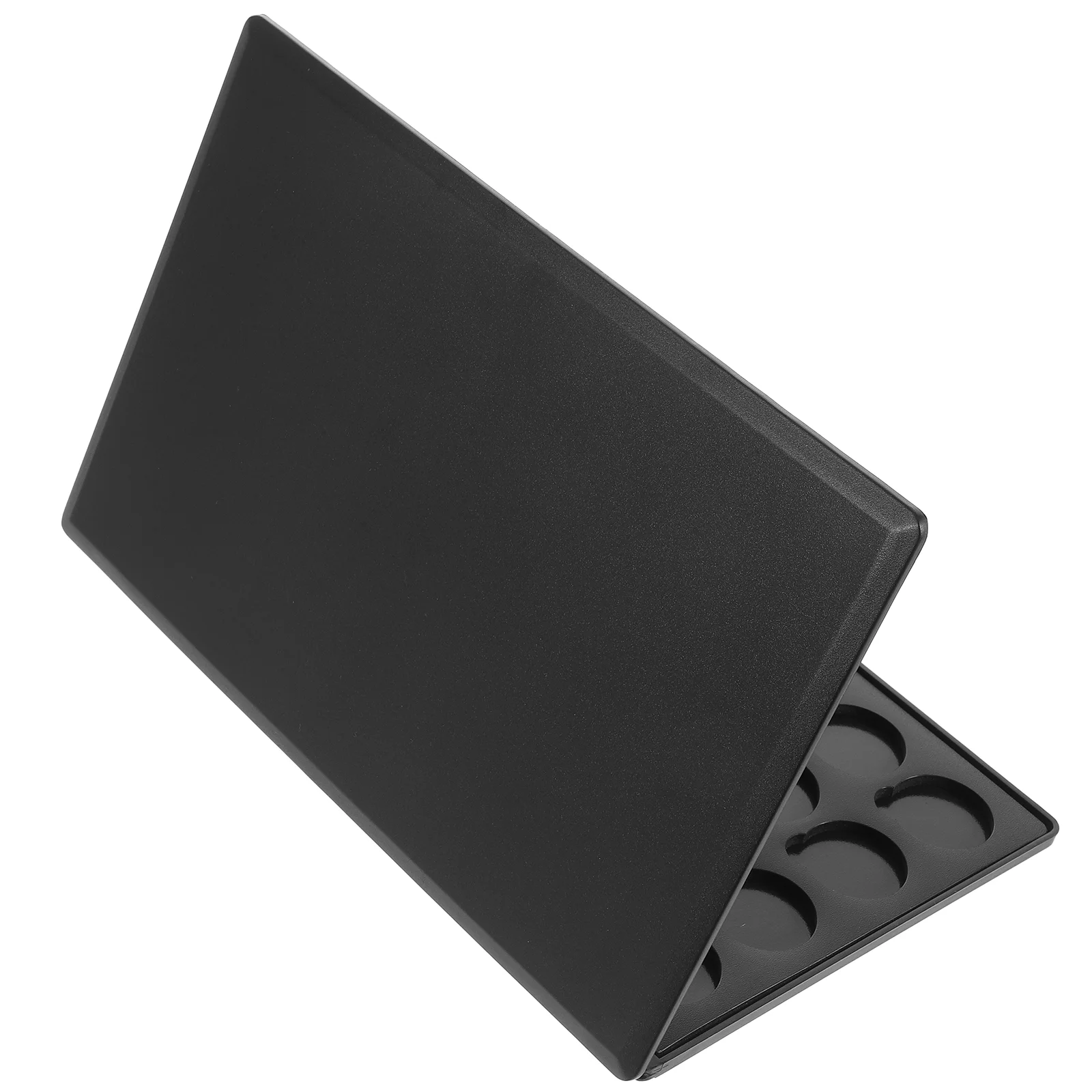 

Highlight Eye Shadow Blank Makeup Supplies Silver Eyeshadow Black Plastic Tray