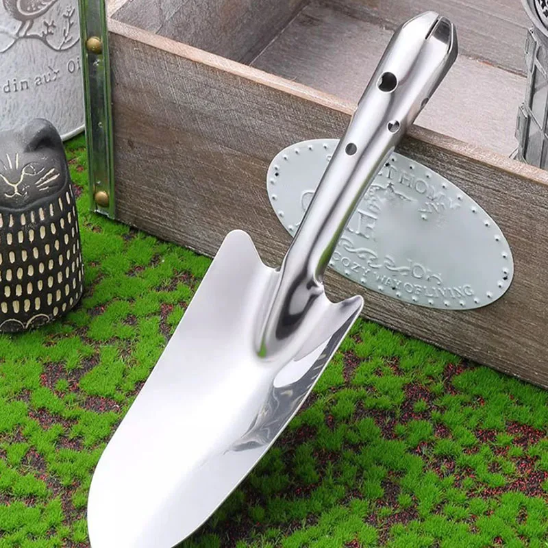 Stainless Steel Trowel For Garden Soil Aeration, Potting, Vegetable Harvesting, And Flower Planting_voghion.com