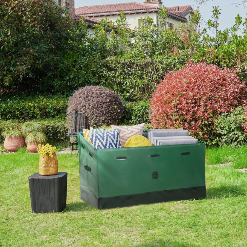 

Portable All-Weather Deck PVC Box Storage UV Pool Bin Backyard Porch 130 Gallons