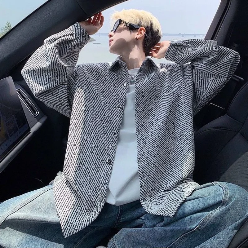 

2026 Autumn Winter New Men's Small Fragrance Style Jacket Shirt Style Coat Trendy Loose Luxury Top for Male