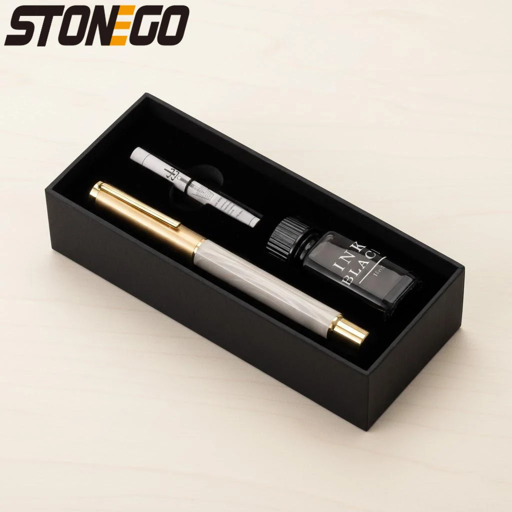 

Набор перьевых ручек из высококачественной смолы с чернилами 15 мл и подарочной коробкой, идеально подходит для письма, заметок и каллиграфии