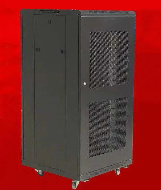 Custom 19 inch Network Cabinet Floor standing rack server cabinet with front glass door