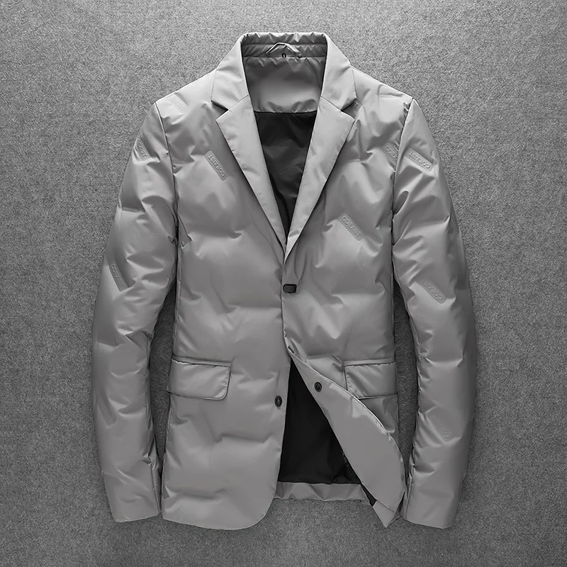 2024 Autumn/Winter New Men's Detachable Collar Down Jacket 90% White Duck Down High Quality Light Luxury Business and Leisure