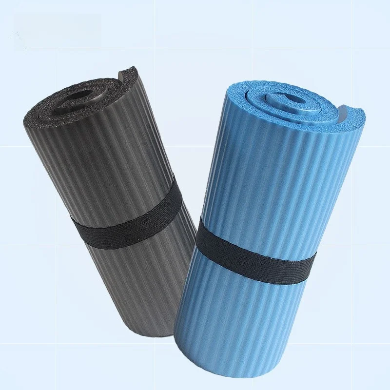 Mata do jogi 60x25 cm, 15 mm, do ćwiczeń w domu, pilatesu, płaska, podpierająca brzuch, do sportów, przenośna, do użytku wewnątrz i na zewnątrz, sprzęt sportowy NBR, profesjonalna. — zdjęcie 5