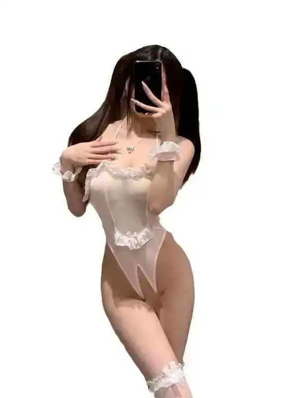 Sexy Cute Bunny Puro Desiderio Coppia Con Cavallo Aperto Tuta Hot Cosplay Bunny Girl Bellyband Tute Sexy Affascinante Carino GP6N