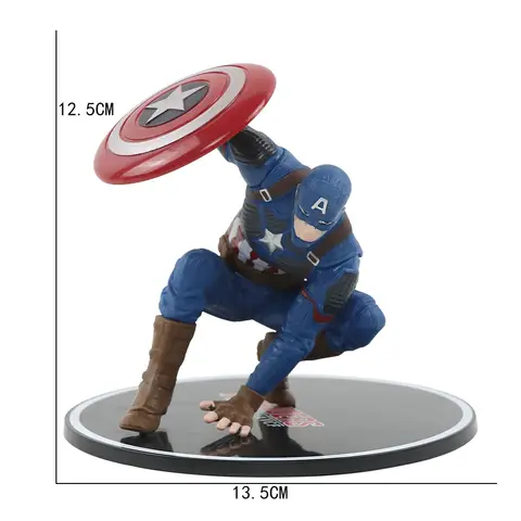 Superhjältefigur Spider-Man Ironman Captain America Hulk War Machine Actionfigur Modellleksaker Julklapp 8 best sales Kapten Amerikas actionfigur - №1