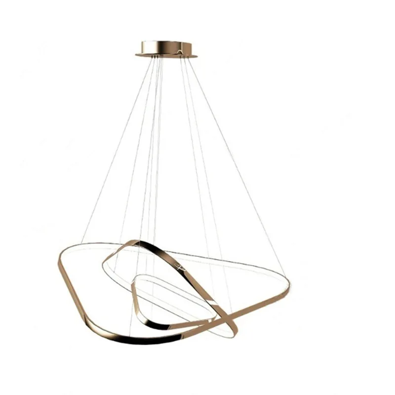 

Living Room Chandelier Triangular Stainless Steel Electroplating Dining Bedroom Dining Model Exhibition Hall