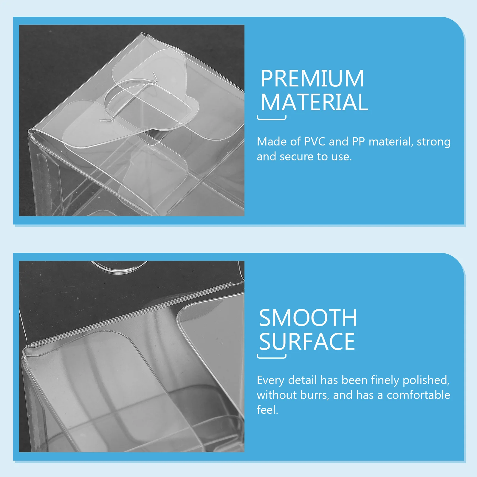 

10Pcs Clear Packing Boxes 4x4x4cm Transparent Plastic Box for Macaroons Collectibles Shower Birthday Holiday