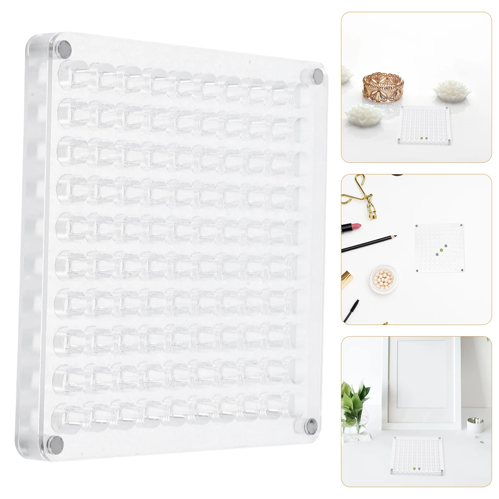 

Clear Seashell Display Frame Acrylic Stone Organizer Tiny Seashell Box Gemstone Compartment Box Shell Trinket Dish Collectibles