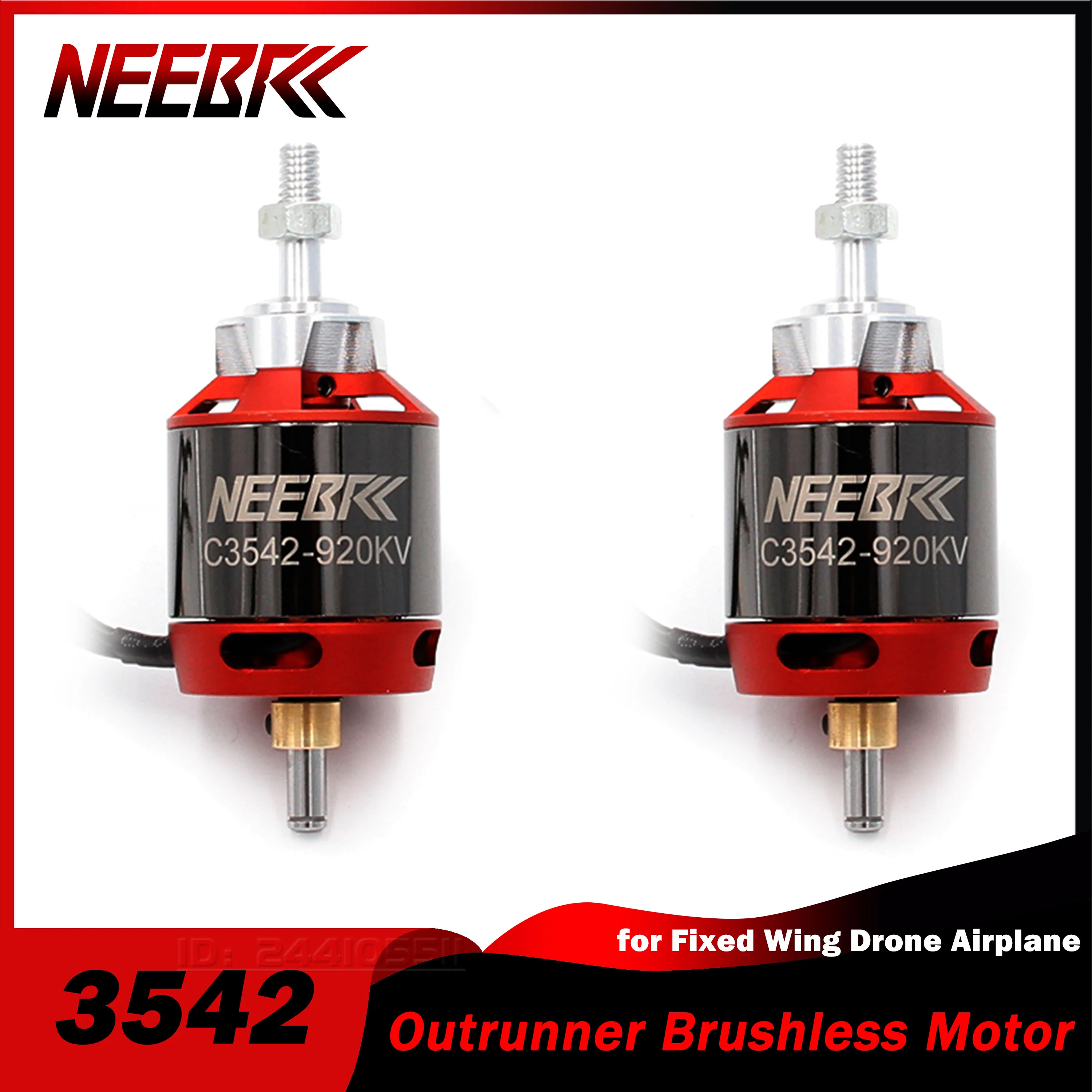 NEEBRC 3542 920KV 1400KV FPV Outrunner Brushless Motor for RC Racing Drone Glide Aircraft Warbird 1147 Propellers CW CCW Blade