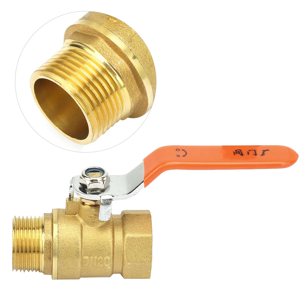 DN20 Ball Valve Brass Ball Valve Shut off Valve Brass Pipe Ball Valve Male and Female Thread 3/4" DN20 Pipe Ball Valve