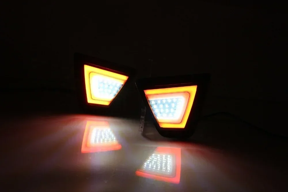 Eosuns pour Honda Jazz Fit 2014-2016 : Feux réflecteurs arrière à LED avec fonctions de conduite, de freinage, de clignotant et de marche arrière (quatre fonctions)