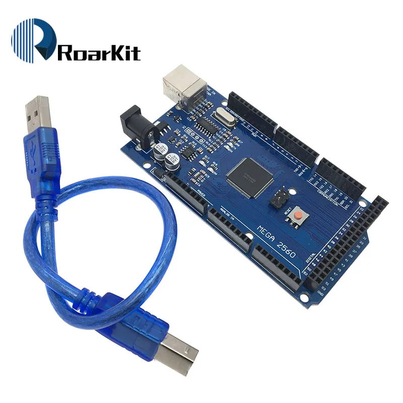 1SET Mega 2560 R3 Mega2560 REV3 (ATmega2560-16AU CH340G) Board with USB Cable Compatible for Arduino