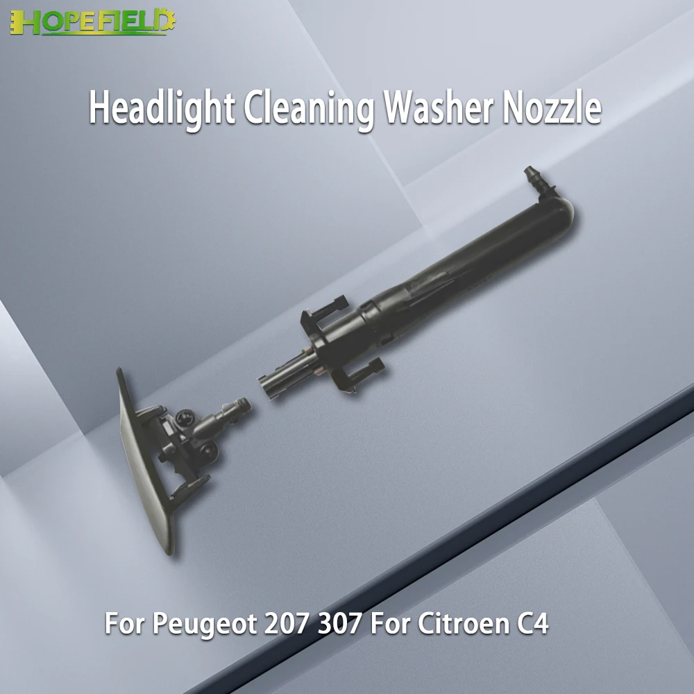 Left & Right Headlight Cleaning Washer Nozzle Pump Assembly With Cover Cap For Peugeot 207 307 For Citroen C4 Triumph