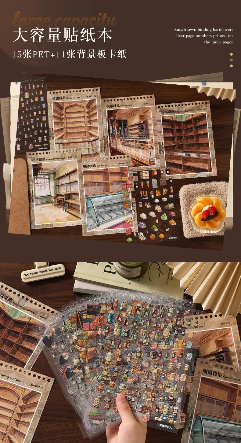 28 Stück 3D Retro Hongkong-Stil Laden-Szenen-Aufkleber DIY Handgemachte Collage Scrapbooking Tagebuch Deko Schreibwaren-Aufkleber – Detail 9
