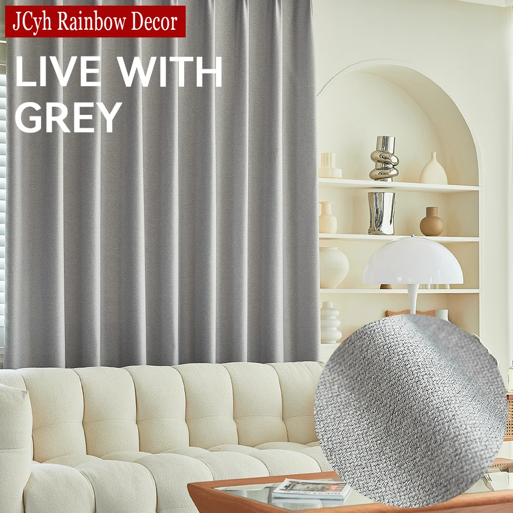 リネンの外観の不透明なカーテン,窓用の無地のカーテン,既製のブラインド,寝室とリビングルーム用