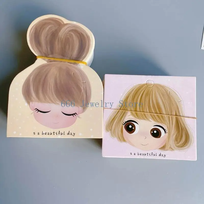 

F2TD 100 Pack Kraft Paper Barrettes Packing Paper Card Small Girls Display Cards