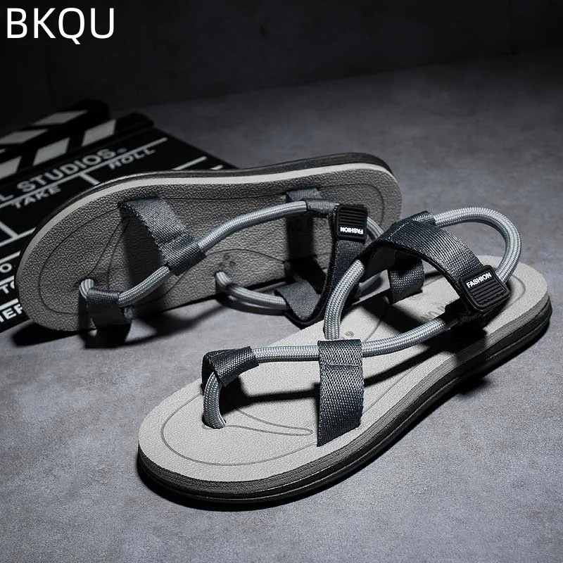 Summer Couple Style 3-color Rope with Flip-flops Fashion Fashion Beach Shoes Comfortable Non-slip Fashion Trend Wear-resistant