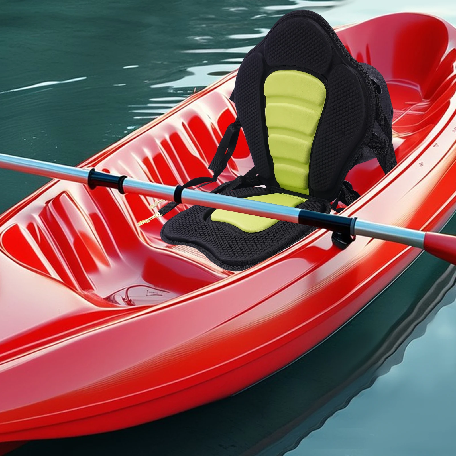 

Deluxe Padded Kayak Seat Fishing Boat Seat with Storage Bag Lycra+EVA Boat Cabin Seating