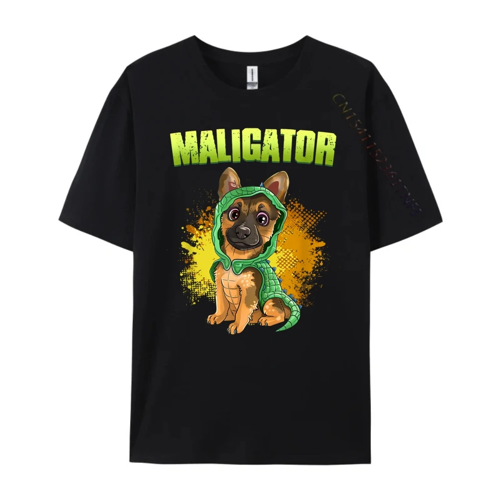 Belgian Malinois Maligator Streetwear Female T-Shirt HOLIDAYS Funny Printed Short Sleeve Tee Shirt Men