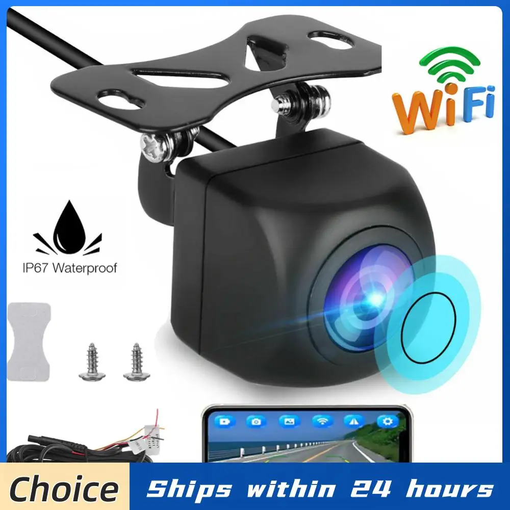 Wireless WiFi Car Rear View Camera Night Vision HD Reversing Camera IP67 Waterproof Car Backup Camera Support for IOS Android