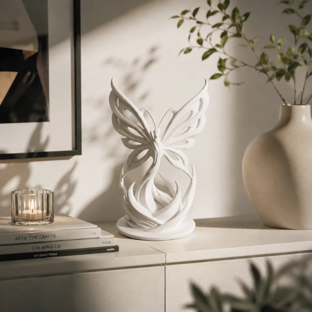 Abstract 3D Printed Butterfly Sculpture Hollow Home Decor Twist Butterfly Statue Minimalist Desktop Art Ornament Table