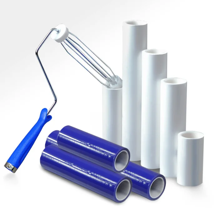 20PCS Manufacturers 4 6 8 10 12 Inch Adhesive Dust Removal PCB Industrial Cleanroom Floor Blue PE Clean Room Esd Sticky Roller