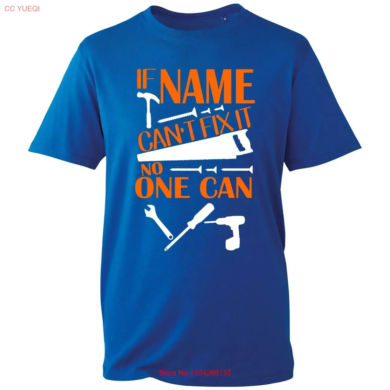 Personalized T shirt If Your Name Can't Fix It No One Can Workwear Costume long or short sleeves vintage Washed Comfortable