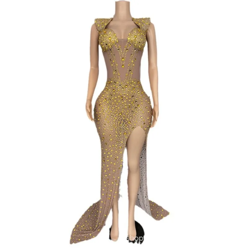 Яркие бриллианты, украшенные сексуальными боковыми разрезами, пышные платья Miss Universe, коктейльные вечерние светские вечерние платья Abendkleid