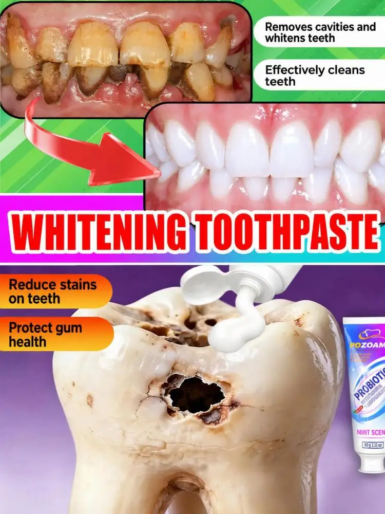 Gentle Brightening Oral Care Toothpaste, Cleans External Tea Coffee Tobacco Stains on Enamel Surface, Comfortable Paste for Regular Daily Brushing