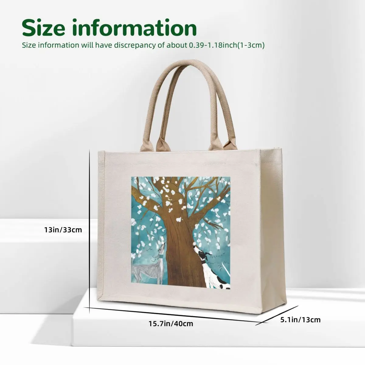 Greyhounds under the cherry blossom tree Tote Bag Women's tote bag Handbags women the tote bag