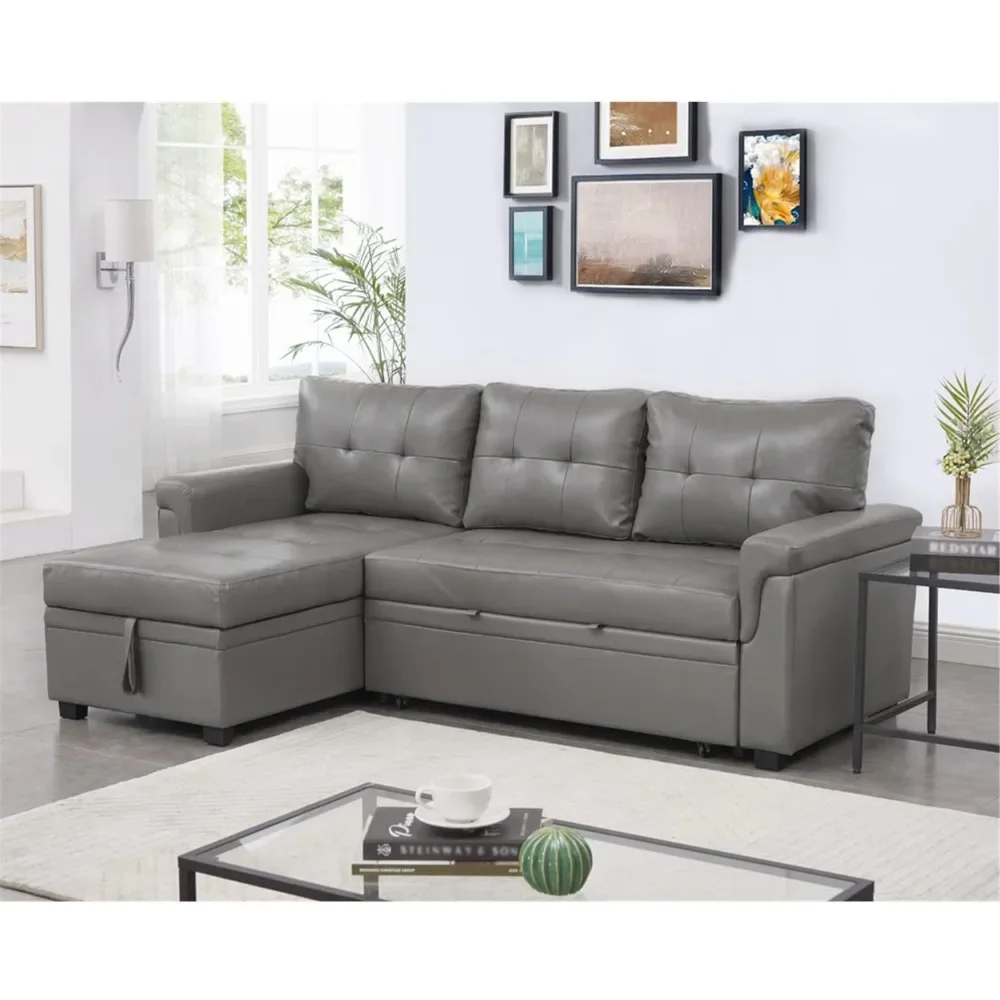 Sectional Sofa with Convertible Sofa Bed & Chaise Find Tranquil Comfort with Stress-Design & Durable Cushions Sectional Sofa