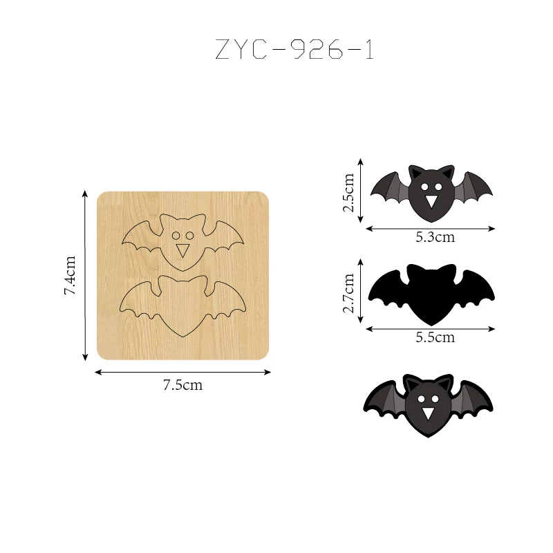 Bat wooden cutting molds, suitable for use in die-cutting machines, zyc-926